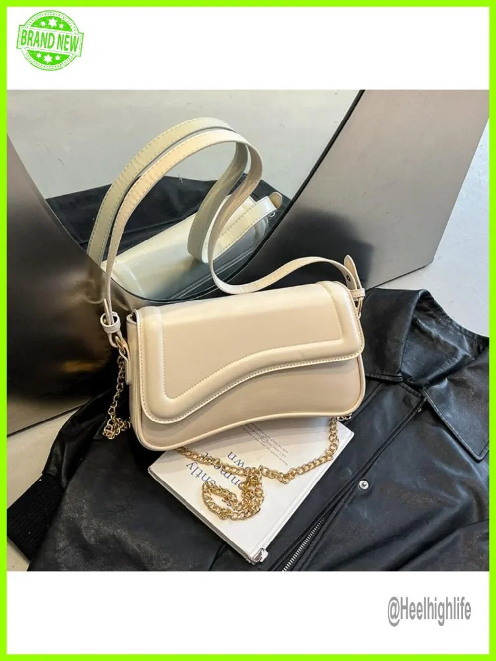 Retro Vegan Leather Crossbody Shoulder Bag Clutch Hobo Purse with Zipper, PU